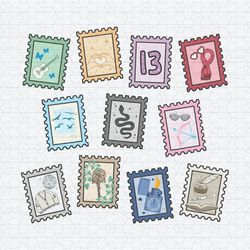 Retro Taylor Swift Album Stamps PNG1