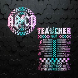 Retro Abcd The Teacher Tour PNG