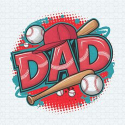 Retro Baseball Dad Funny Game Day PNG