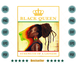 Black Queen Strength Of A Lioness Png BG08102021HT26