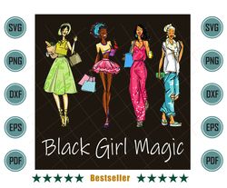 Black Girl Magic Melanin Women Png