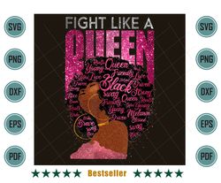 Fight Like A Queen Black Girl Quote Melanin Png