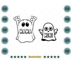 Halloween Boo Mama and Mini Matching Svg