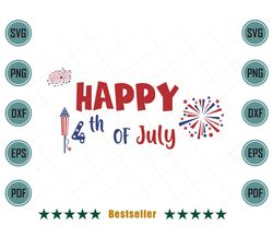 Happy 4th Of July Firework Svg