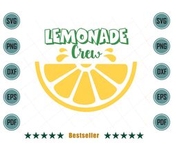Lemonade Crew Summer Drink Family Matching Svg