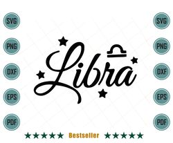 Libra September October Zodiac Birthday Svg