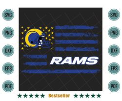 Los Angeles Rams Helmet Logo Flag Svg