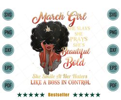 March Girl Birthday Black Queen Png