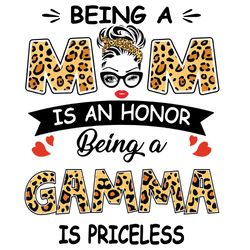 Being A Mom Is An Honor Being A Gamma Is Priceless Svg, Mothers Day Svg, Being A Gamma Svg, Being Gamma Svg, Gamma Svg,