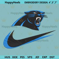 Carolina Panthers Nike Swoosh Embroidery Design Download