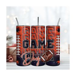 Chicago Bears Game Day 20Oz Tumbler Wrap, Bears NFL 20Oz Design