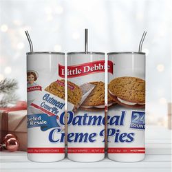 Oatmeal Creme Pies 20Oz Tumbler Wrap Sublimation Design, 20OZ Tumbler Wrap Design