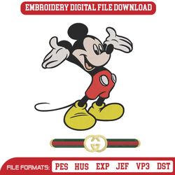 Mickey Gucci Embroidery File Embroidered File