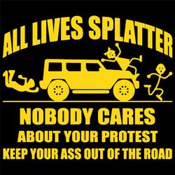 All Lives Splatter Nobody Cares About Your Protest Keep Your Ass Svg, Trending Svg, Trending Quotes Svg, All Lives Splat