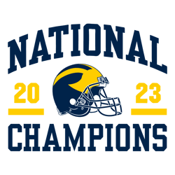 National Champions Michigan Helmet 2023 SVG