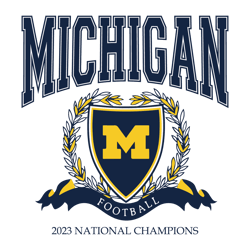 Michigan Wolverines Gameday 2023 National Champions SVG
