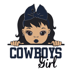 Cowboys Girl Little Princess Peekaboo Dallas SVG