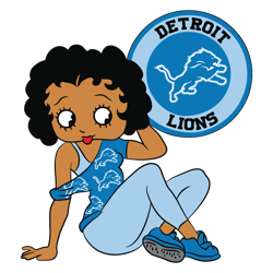 Betty Boop Detroit Lions Logo SVG
