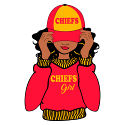 Retro Chiefs Girl Football Team SVG