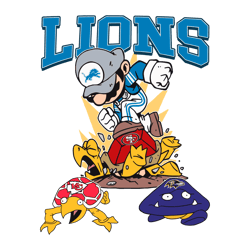 Mario Lions Stomps On 49ers Chiefs Ravens SVG
