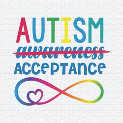 Retro Autism Acceptance Red Instead Autism SVG