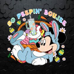 Cute Easter Mickey So Peepin Boujee PNG