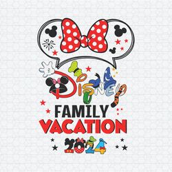 Disney Family Vacation 2024 Minnie Head SVG