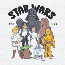 Star Wars Est 1977 Disney Characters PNG