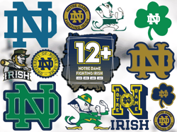 12 Files Notre Dame Fighting Irish Football Svg Bundle, Notre Dame Logo Svg