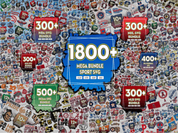 1800 Files Mega Bundle Sport Svg And All Sport Team Svg
