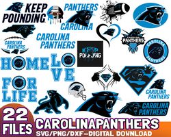 22 Files Carolina Panthers Svg Bundle, Panthers Logo Svg, NFL Lovers Svg