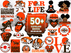 50 Designs Cleveland Browns Football Svg Bundle, Love Browns Svg