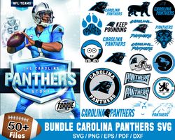 50 Files Designs Carolina Panthers Football Svg Bundle, Panthers Logo Svg