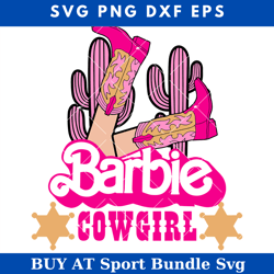 Barbie Cowgirl Svg, Western Barbie Svg, Barbie Bull Head Svg