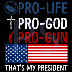 Pro Life Pro God Pro Gun, Trending Svg, America Svg, USA President, Presisent Svg, USA Flag Svg, Pr5o Life Svg, Pro God