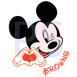 Mickey Loves Browns Svg SP