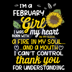 I Am A February Sunflower Girl Queen Born On February Svg, Birthday Svg, February Svg, February Birthday Svg, Birthday Q