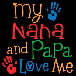 My Nana And Papa Love Me Svg, Fathers Day Svg, Nana Svg, Papa Svg, Handprint Svg, Love Me Svg, Father Svg, Happy Fathers