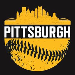 Pittsburgh Baseball Cityscape Distressed Novelty Pirate SVg, Sport svg, Pittsburgh Svg, Baseball Svg, Softball Svg, Pitt