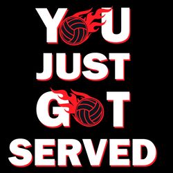 You Just Got Served Svg, Sport Svg, Volleyball Svg, Volleyball Fire Svg, Served Svg, Volleyball Lovers Svg, Volleyball T