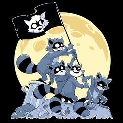Raccoon Brand Raising the Flag Nft Crypto Gaming Svg, Trending Svg, Raccoon Svg, Raccoon Love, Cute Raccoon Svg, Raccoon