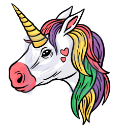 Unicorn Head Rainbow Svg, Trending Svg, Unicorn Svg, Unicorn Head Svg, Rainbow Unicorn Svg, Heart Svg, Fabulous Unicorn