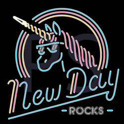 New Day Neon Unicorn Svg, Trending Svg, Unicorn Svg, Neon Unicorn Svg, Rainbow Svg, Neon Rainbow Svg, New Day Svg, Glass
