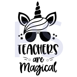 Teachers Are Magical Svg, Trending Svg, Unicorn Svg, Head Unicorn Svg, Glasses Unicorn Svg, Teacher Svg, Magical Svg, Ma
