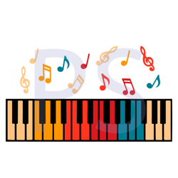 Colorful Piano Keyboard Svg, Trending Svg, Piano Svg, Piano Keyboard Svg, Colorful Piano Svg, Music Note Svg, Colorful M