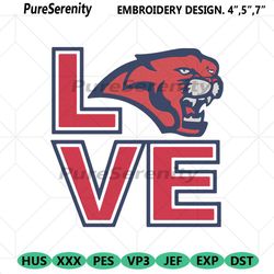 Houston Cougars Loves Football Logo Embroidery, Houston Cougars Design File