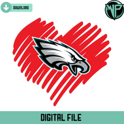 Philadelphia Eagles Heart Svg Digital Download
