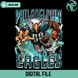 Philadelphia Football Angry Running Eagle PNG