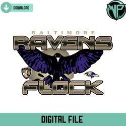 Baltimore Ravens Flock Svg Digital Download