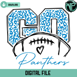 go panthers football leopard pattern svg